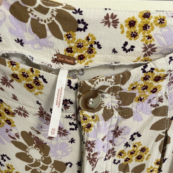 Free People Can't Take My Eyes Off You Floral Flare Pants, XS - Picture 14 of 16